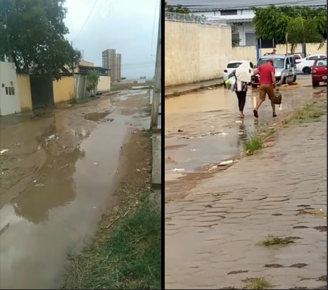 �Olha que beleza, n�o quer pescar um peixinho, n�o? S� n�o tem vara�, ironiza morador em rua sem asfalto e com muita lama em Conquista